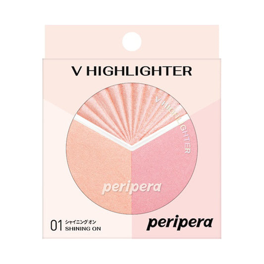 PERIPERA V Highlighter, 01 Shining On, 2.2g x 1, 6g x 1