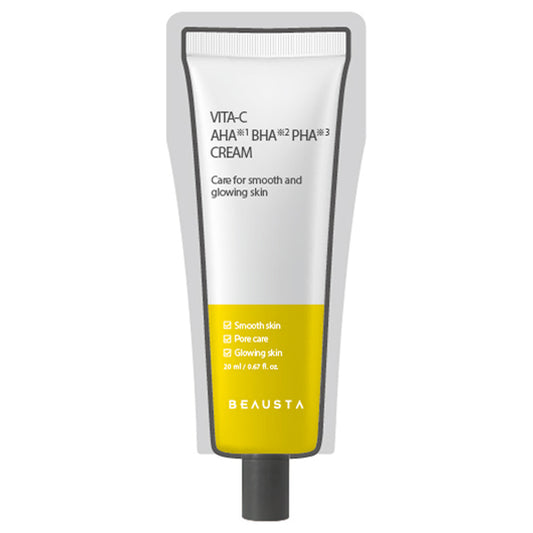 BEAUSTA Dual Formula Vita C x AHA BHA PHA Cream, 20ml