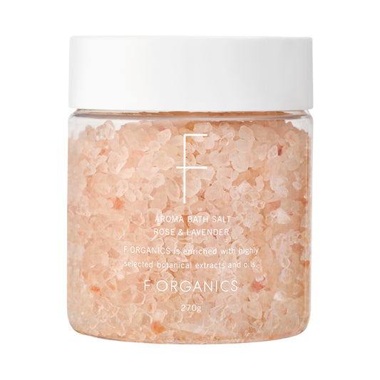 F ORGANICS Aroma Bath Salt, 270g, Rose & Lavender