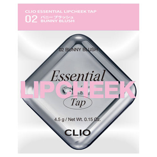 CLIO Essential Lip Cheek Tap, 02 BUNNY BLUSH, 4.5g