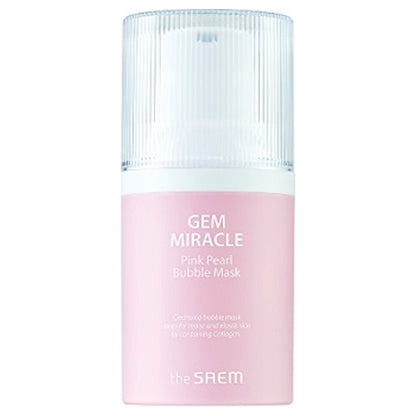 the SAEM Gem Miracle Pink Pearl Bubble Mask, 50g