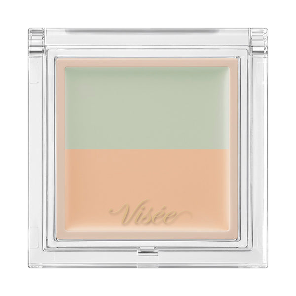 VISEE Color Duo Trick Concealer, 06 Green Trick (Light Beige), 2.5g, Fragrance-free