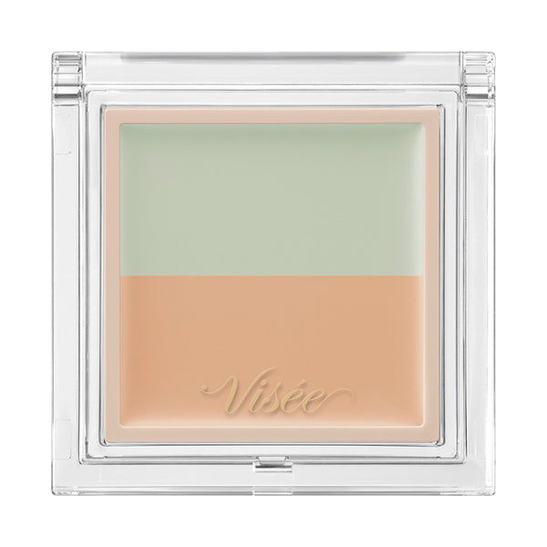 VISEE Color Duo Trick Concealer, 02 Green Trick (Natural Beige), 2.5g, Fragrance-free