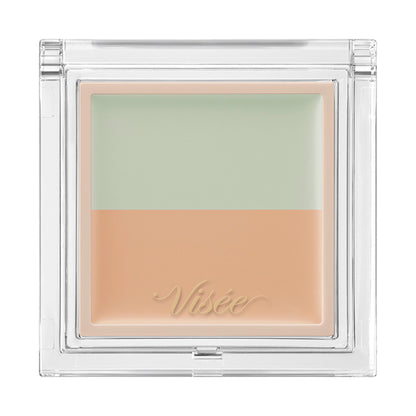 VISEE Color Duo Trick Concealer, 02 Green Trick (Natural Beige), 2.5g, Fragrance-free