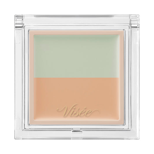 VISEE Color Duo Trick Concealer, 02 Green Trick (Natural Beige), 2.5g, Fragrance-free