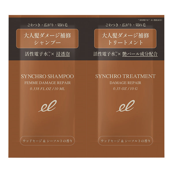 ELECTRON Damage Repair Synchro Shampoo & Treatment Sample (Wood Sage & Sea Salt)