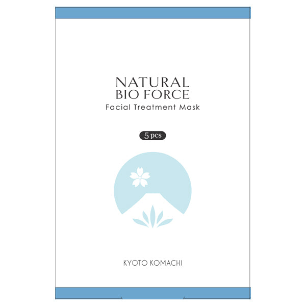 Kyoto Komachi Natural Bioforce Facial Treatment Mask, 23ml x5