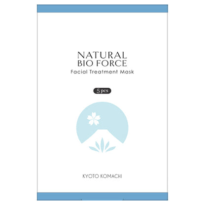 Kyoto Komachi Natural Bioforce Facial Treatment Mask, 23ml x5