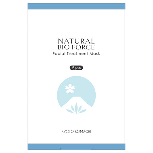 Kyoto Komachi Natural Bioforce Facial Treatment Mask, 23ml x5