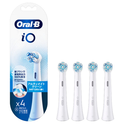 Oral-B iO Ultimate Clean Replacement Brush Heads, 4 Pack