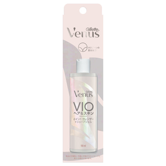 Gillette Venus VIO Hair & Skin 2-in-1 Cleanser + Shave Gel, 190ml