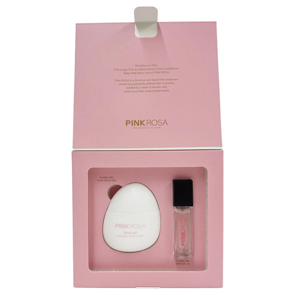 PINKROSA Perfume & Fragrance Hand Cream Set (Floral Veil), 5ml + 30ml