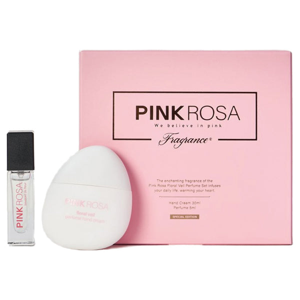 PINKROSA Perfume & Fragrance Hand Cream Set (Floral Veil), 5ml + 30ml