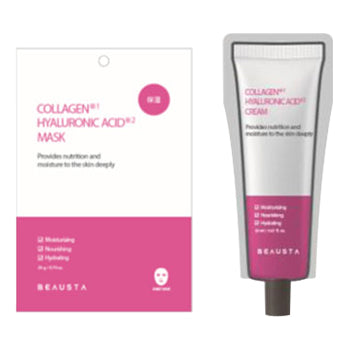 BEAUSTA Dual Formula Mask & Cream Set (Hyaluronic Acid x Collagen)