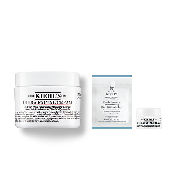 Kiehl’s Cream Ultra Facial Cream Starter Set, 50ml, 7ml, 1.5ml