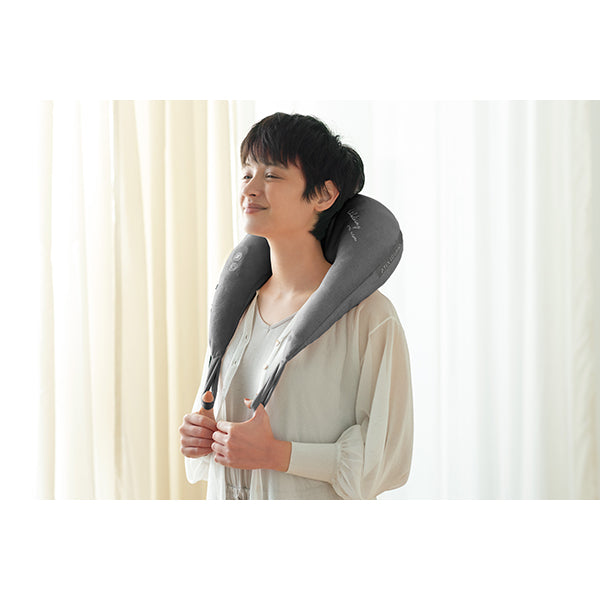 Hot Neck Massage Pillow, AC adapter, gr (gray), W410 x L380 x H130mm