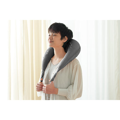 Hot Neck Massage Pillow, AC adapter, gr (gray), W410 x L380 x H130mm