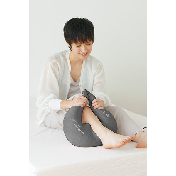 Hot Neck Massage Pillow, AC adapter, gr (gray), W410 x L380 x H130mm