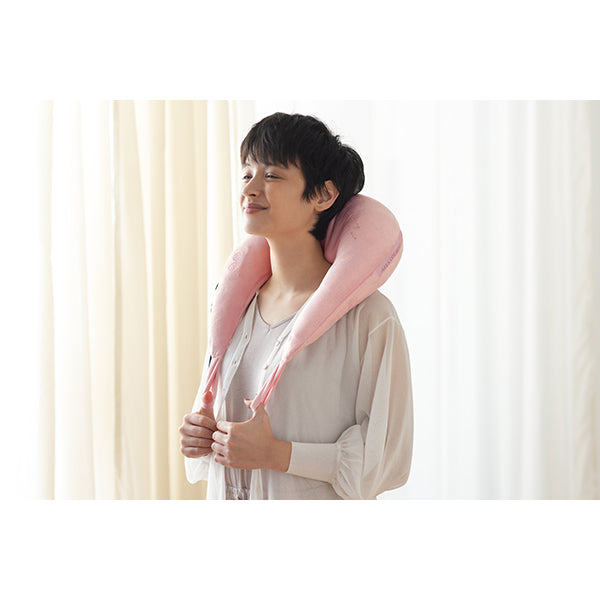 Hot Neck Massage Pillow, AC Adapter, pk (Pink), W410 x L380 x H130mm