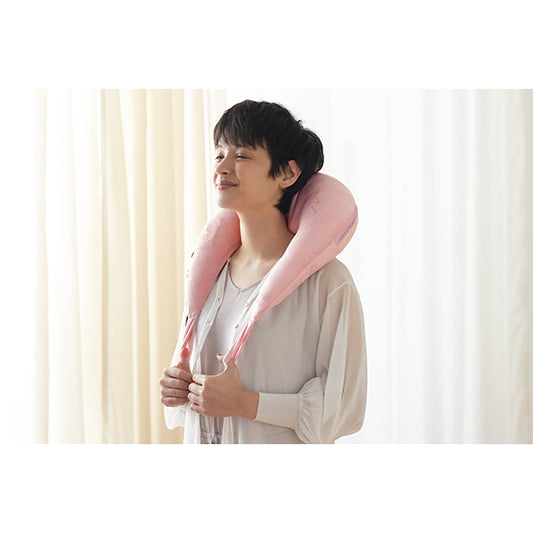 Hot Neck Massage Pillow, AC Adapter, pk (Pink), W410 x L380 x H130mm