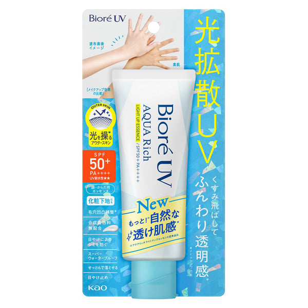 Biore UV Aqua Rich Light Up Essence SPF50+ PA++++ (White Floral), 70g