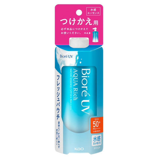 Biore UV Aqua Rich Watery Essence Fresh Pouch SPF50+ Refill, 120g