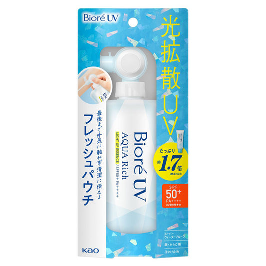 Biore UV Aqua Rich Light Up Essence Fresh Pouch SPF50+ PA++++, 120g