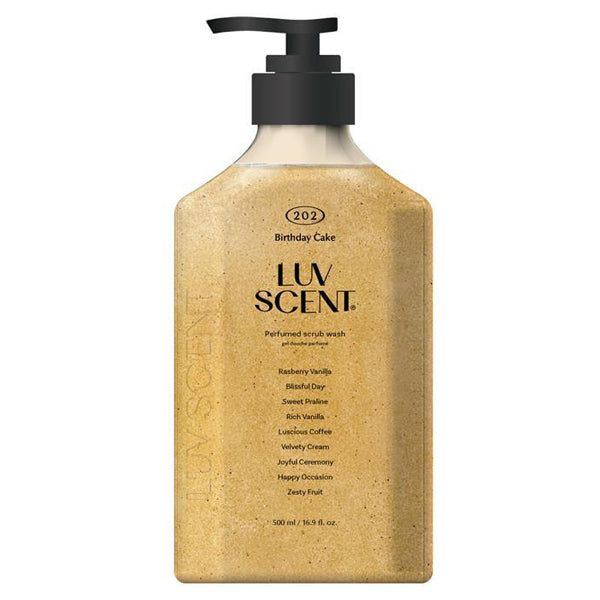 Birthday Cake Scrub Body Wash, 500ml, Fresh Raspberry