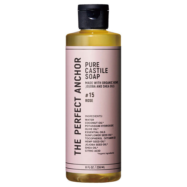 The Perfect Anchor Pure Castile Soap, 236ml (Rose)