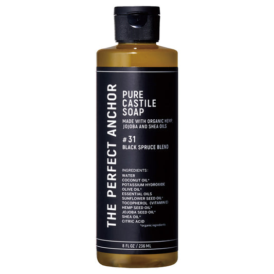 The Perfect Anchor Pure Castile Soap, 236ml (Black Spruce Blend)