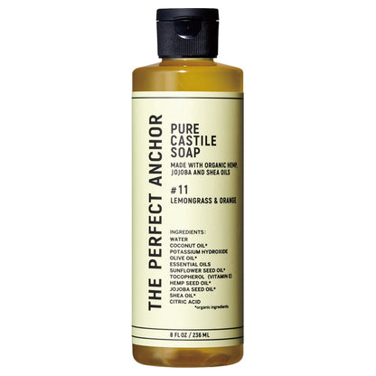 The Perfect Anchor Pure Castile Soap, 236ml (Lemongrass & Orange)