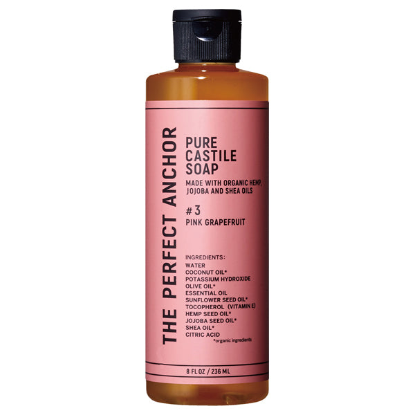 The Perfect Anchor Pure Castile Soap, 236ml (Pink Grapefruit)