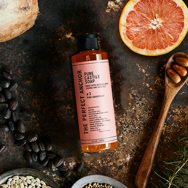 The Perfect Anchor Pure Castile Soap, 236ml (Pink Grapefruit)