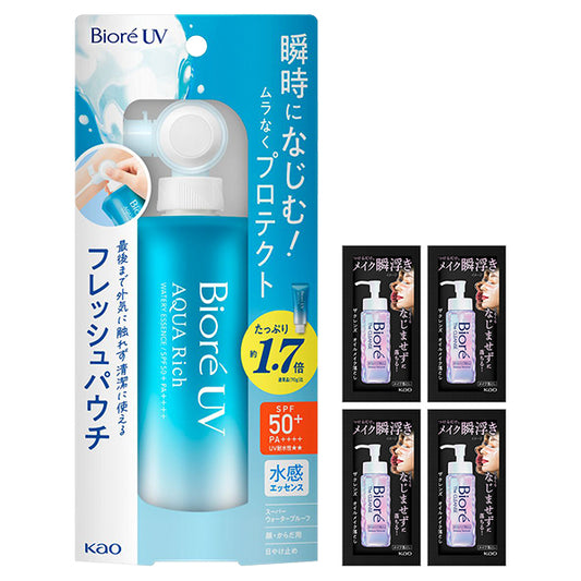 Biore Aqua Rich Watery Essence Fresh Pouch Set SPF50+ PA++++, 120g