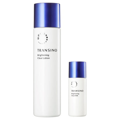 Transino Medicinal Brightening Clear Lotion Set with mini size emulsion, 150ml, 12ml, Fragrance-free