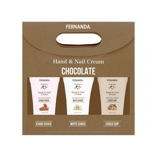 FERNANDA Hand & Nail Cream Set Chocolate, 15g×3 (Strawberry Chocolate, White Chocolate, Choco Chip)
