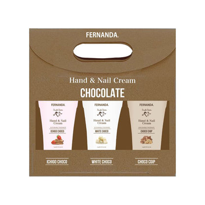 FERNANDA Hand & Nail Cream Set Chocolate, 15g×3 (Strawberry Chocolate, White Chocolate, Choco Chip)