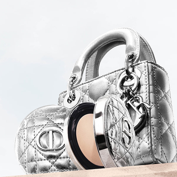 Dior Diorskin Forever Cushion Case, Silver Cannage