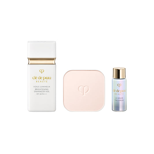 Clé de Peau Beauté Pre-Makeup & Powder Kit (Brightening Enhancer Veil + Refining Pressed Powder n Refill)
