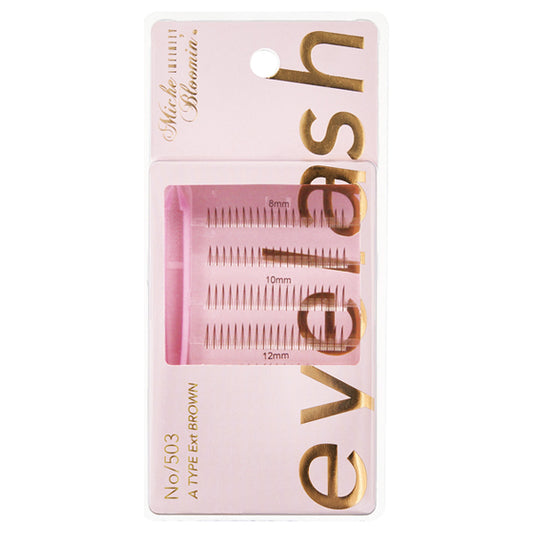 Mish Bloomin' Eyelash Infinity Line Self Extensions, No.503 A Type Extensions Brown, 120 pieces