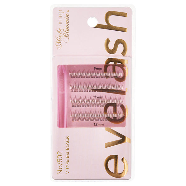 Mish Bloomin' Eyelash Infinity Line Self Extensions, No.502V Type Extensions Black, 120 pieces
