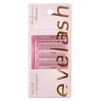 Mish Bloomin' Eyelash Infinity Line Self Extensions, No.502V Type Extensions Black, 120 pieces