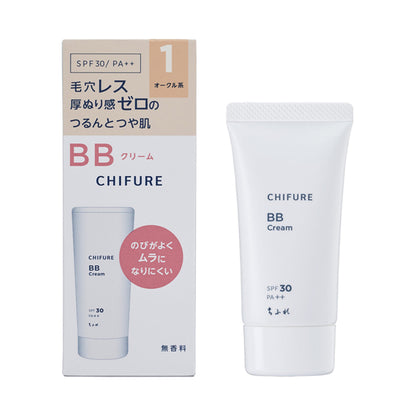 Chifure BB Cream N, SPF30 PA++, 1 Ocher (medium brightness), 30g, Smooth, Fragrance-free