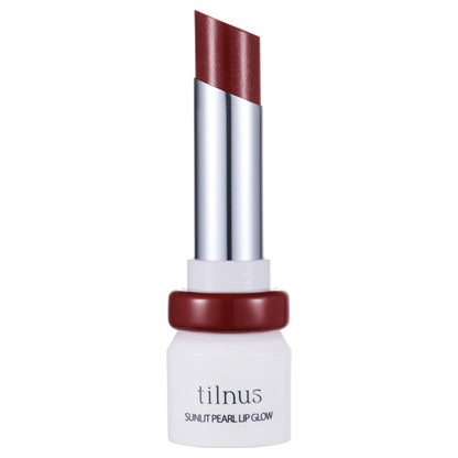 tilnus Sunlit Pearl Lip Glow (12 Crimson Ray), 3.0g