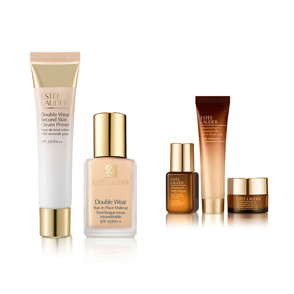 Estee Lauder Spring Base Makeup Set (Liquid+Second Skin Primer), 72 Ivory Nude, 30ml, 40ml, 15ml, 7ml, 5ml
