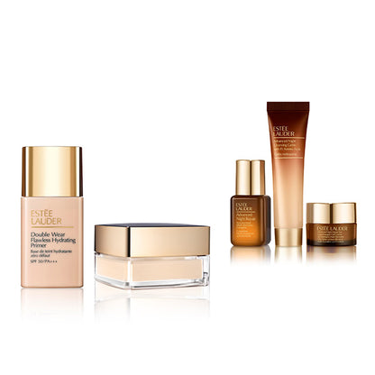 Estee Lauder Base Makeup Set (Loose Powder + Primer), 01 Translucent Matte, 9g, 30ml, 15ml, 7ml, 5ml