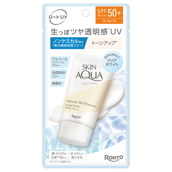 Skin Aqua Natural Veil UV Essence SPF50+ PA++++ (Clear White), 50g