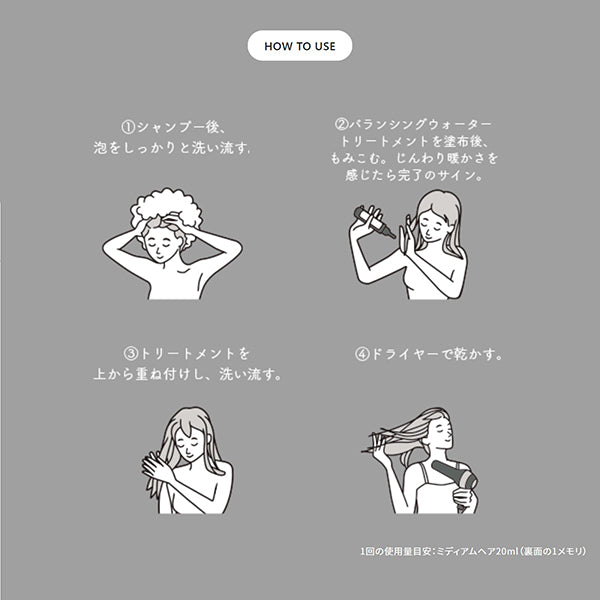 Balancing Water Treatment, 200ml, For moisturized,  soft,  and smooth hair, Floral