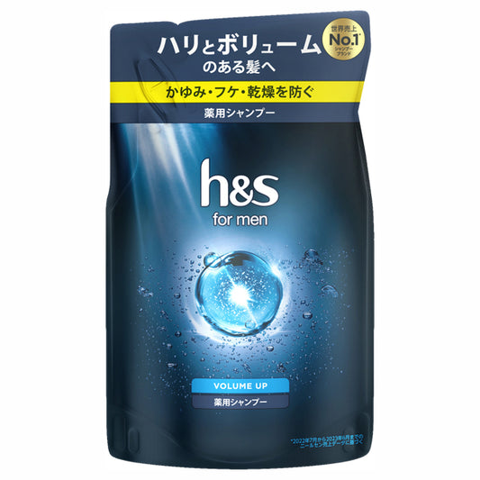 h&s for men Volume Up Medicated Shampoo Refill, 300ml