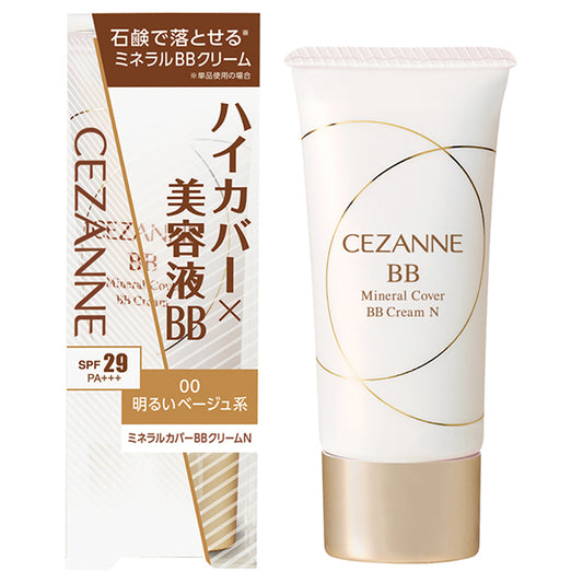 CEZANNE Mineral Cover BB Cream N, SPF29 PA+++, 00 Light beige, 30g